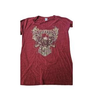 Harley Davidson Double Sided Bling Sturgus 75th anniversary size large shirt